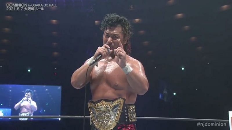 Shingo Takagi is set to defend the IWGP World Heavyweight Championship against EVIL