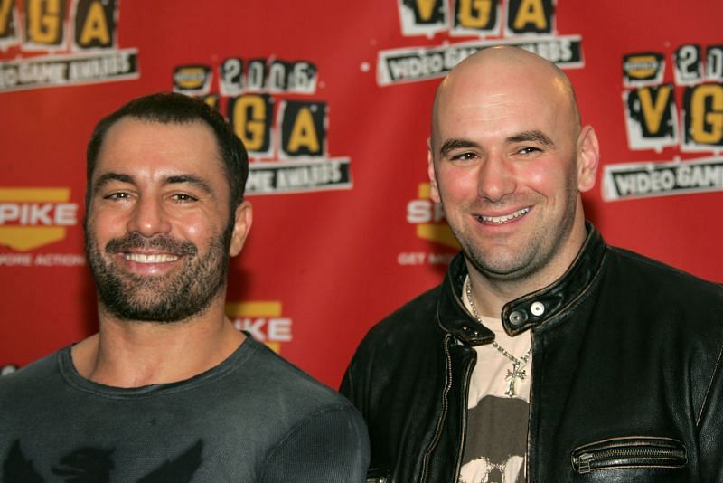 Joe Rogan and Dana White at the 4th Annual Spike TV 2006 Video Game Awards - Press Room