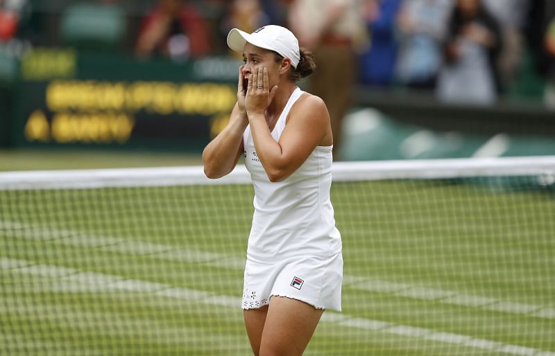 Ashleigh Barty after winning Wimbledon 2021