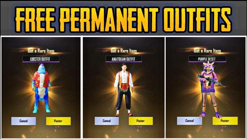 Obtaining free outfits in Battlegrounds Mobile India (Image via Techno Bytes YT)