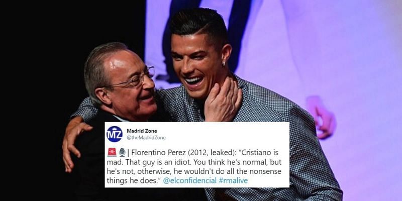 Florentino Perez and Cristiano Ronaldo during &#039;happier&#039; times