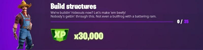 &quot;Build structures&quot; Fortnite Week 8 Epic challenge (Image via HYPEX/Twitter)