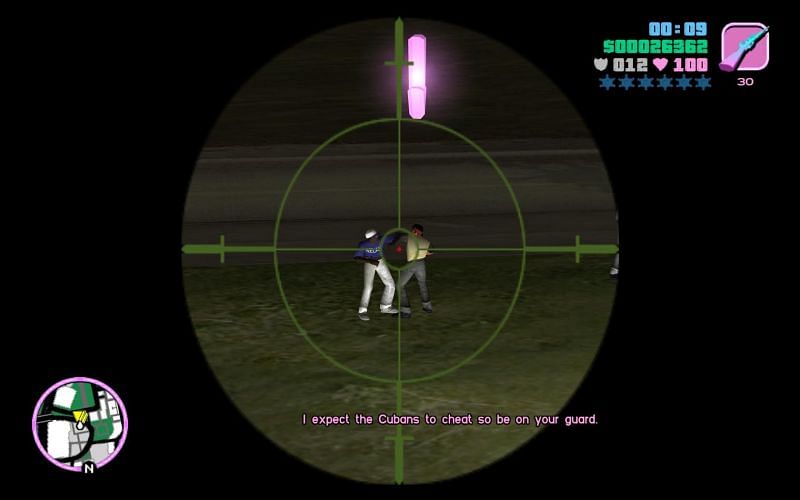 Players will have to use weapons other than sniper rifles in this situation (Image via GTA Wiki)