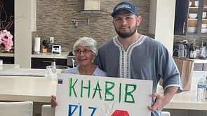 Watch: 66-year-old woman who waited in the heat to take a picture with Khabib Nurmagomedov meets her hero