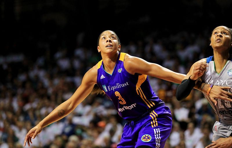Candace Parker with the LA Sparks in the 2017 WNBA Finals