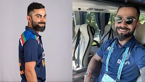 Virat Kohli enjoying his return to team buses after a brief vacation