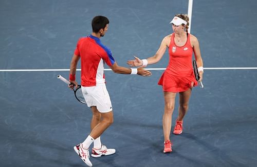 Novak Djokovic with Nina Stojanovic