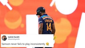 IND vs SL 2021: “Never fails to play inconsistently” - Twitterati bashes Sanju Samson for another failure in international cricket