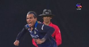 Watch: Rahul Chahar gives Wanindu Hasaranga a fiery send-off