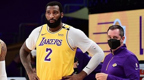 Head Coach Frank Vogel and Andre Drummond with the LA Lakers