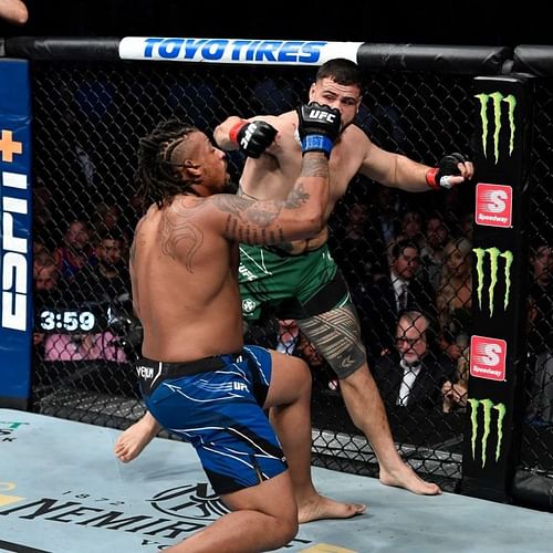 Tai Tuivasa vs Greg HArdy (Source: @UFC on Instagram)