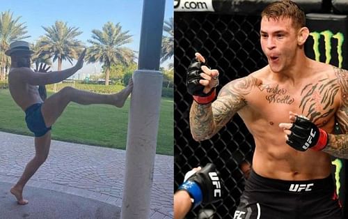 Conor McGregor (left) and Dustin Poirier (right)