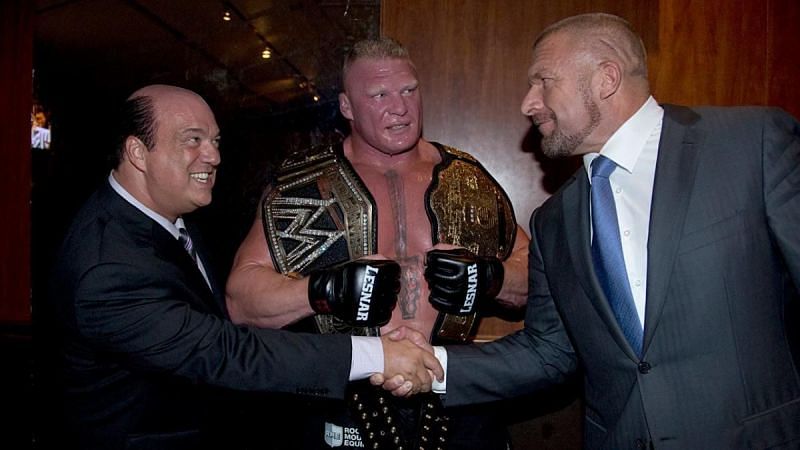Paul Heyman; Brock Lesnar; Triple H