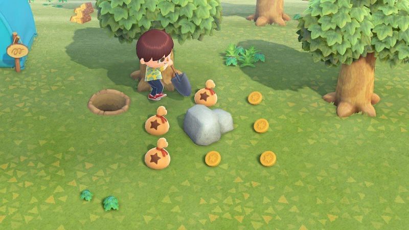 Players can get multiple things from rocks in Animal Crossing: New Horizons (Image via Nintendo Life)