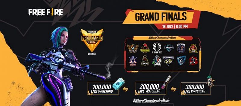 Free Fire Pro League 2021 Summer Grand Finals(Image via Free Fire Esports India Facebook )