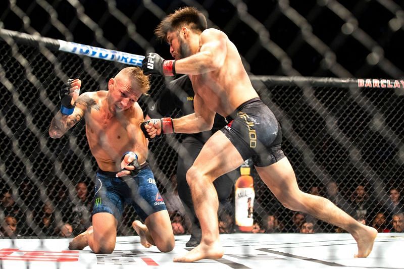 Henry Cejudo defeats TJ Dillashaw at UFC Fight Night 143 in 2019