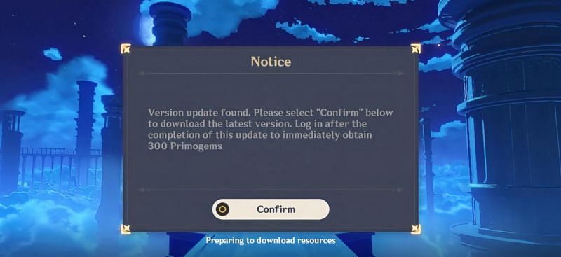 Updating Genshin Impact on Mobile is as easy as opening the game (Image via Genshin Impact)