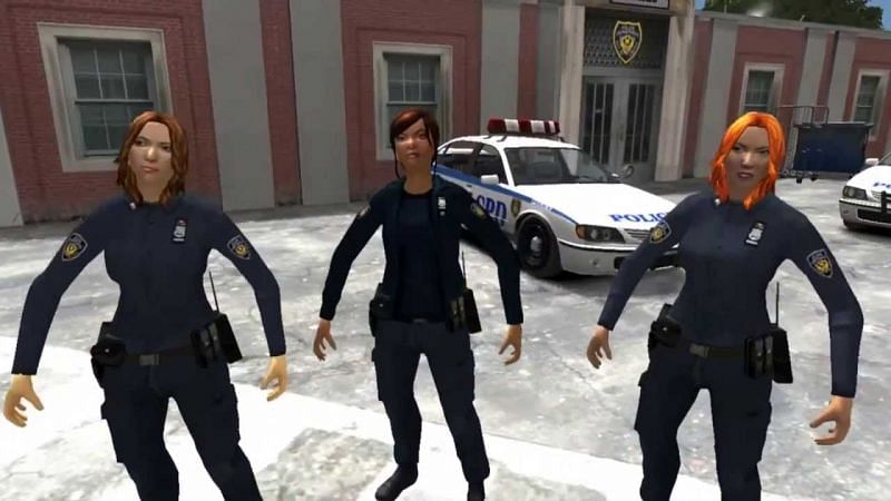 Female officers didn&#039;t make their debut until GTA 5 (Image via KjraGaming, YouTube)