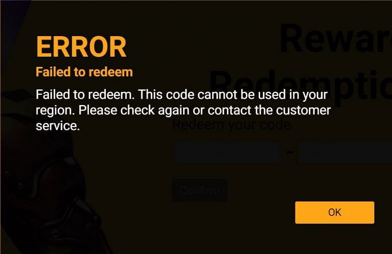 The screenshot of one of the errors (Image via Free Fire)