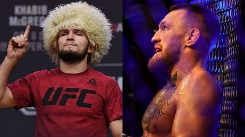 Khabib Nurmagomedov (left), Conor McGregor (right)