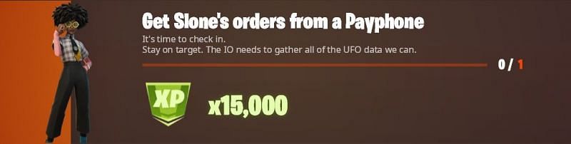 &quot;Get Slone&#039;s order from a Payphone&quot; week 6 Legendary challenge (Image via ShotgunDrTwitter)