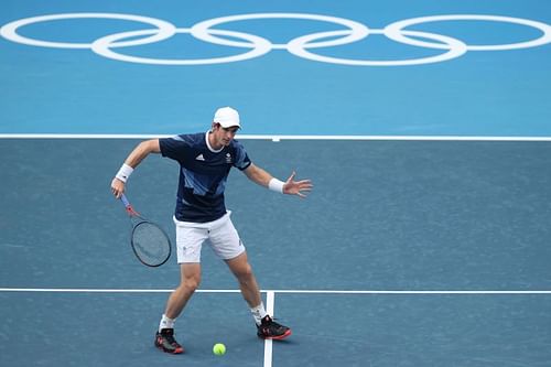 Andy Murray training in Tokyo