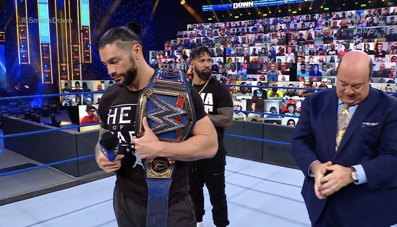Roman Reigns may have jumped the gun on a match announcement for Money in the Bank.