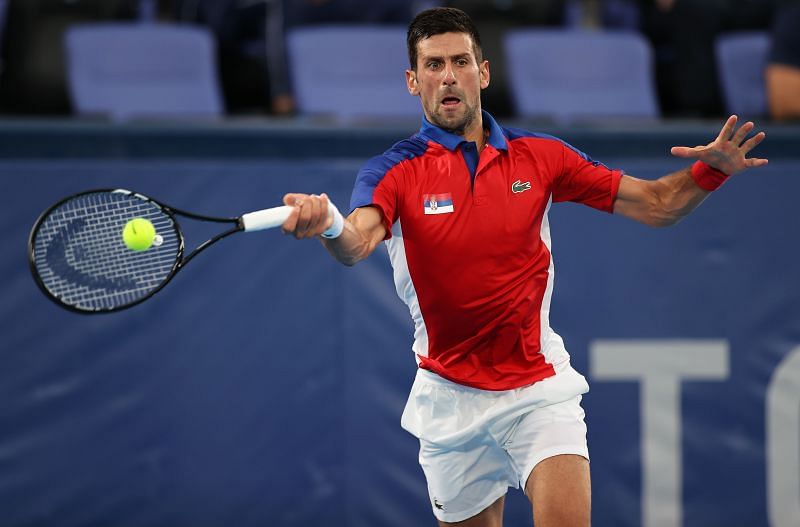 Novak Djokovic is just four wins away from the gold medal