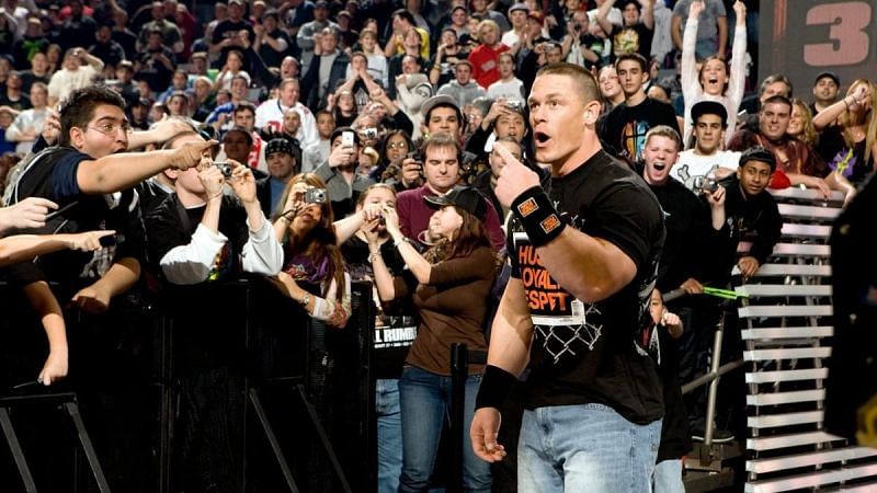 John Cena entering the Royal Rumble at No.30
