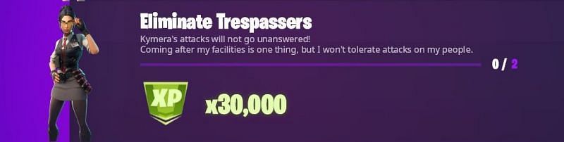 &quot;Eliminate Trespassers&quot; week 5 Epic challenge (Image via ThePlatiumAgentTwitter)