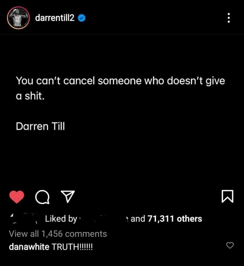 Dana White&#039;s reactions to Darren Till&#039;s recent actions