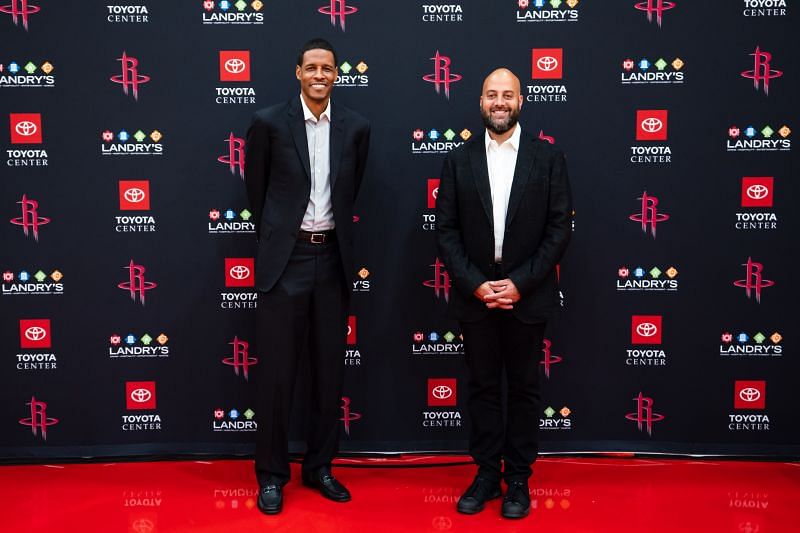 Rockets head coach Stephen Silas with GM Rafael Stone [Image: NBA.com]