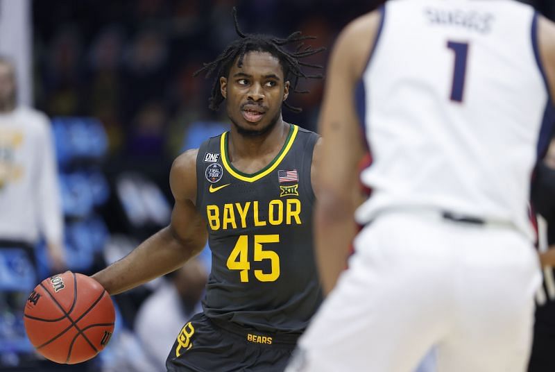 Davion Mitchell (#45) of the Baylor Bears is expected to go 7th overall in the 2021 NBA Draft