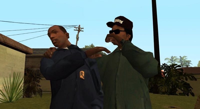 The story progression in GTA San Andreas. Looking at this makes me realized  how GTA San Andreas is less of a crime story and more of a story filled  with adventures and