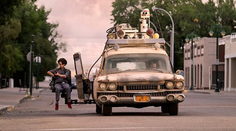 &quot;Ectomobile (Ecto 1)&quot; in the new &quot;Ghostbusters: Afterlife&quot; trailer. (Image via: Columbia Pictures/Sony)