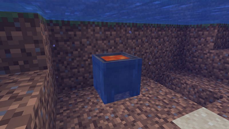 Cauldron with lava under water? (Image via Minecraft)
