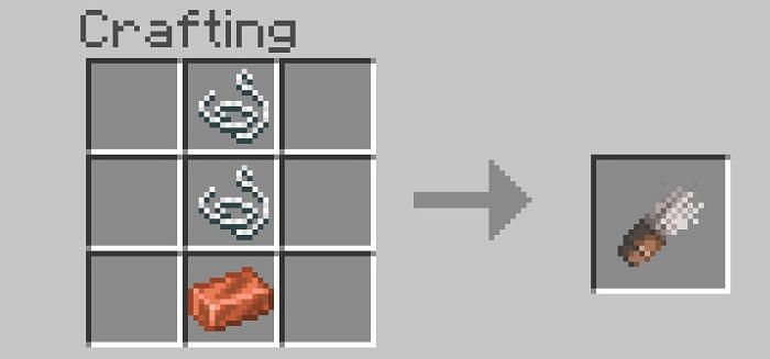 A speculative crafting recipe for the brush (Image via MCPE DL)