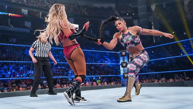 Carmella and Bianca Belair on SmackDown