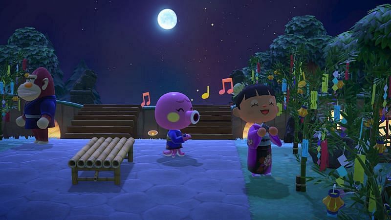 Bamboo Grass decoration from Tanabata festival in Animal Crossing: New Horizons (Image via Animal Crossing Twitter)