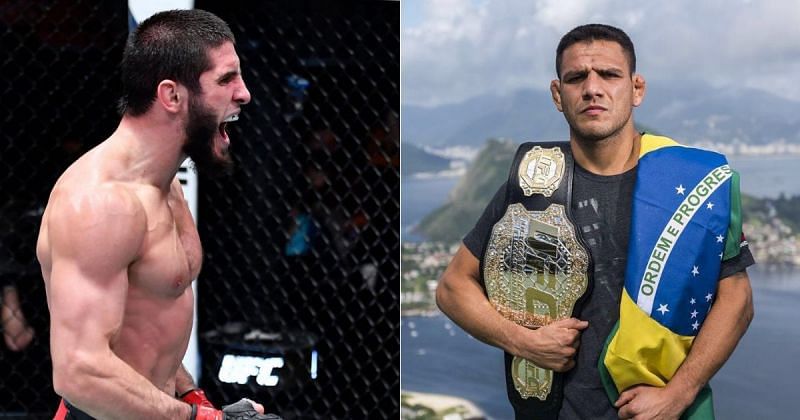 Islam Makhachev (left) and Rafael Dos Anjos (right) [Image credits: @rdosanjosmma and @islam_makhachev on Instagram]