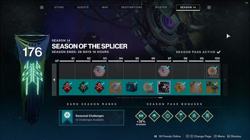 The Destiny 2 Season of the Splicer Season Pass (Image via Destiny 2)