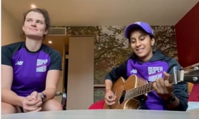 Watch: Jemimah Rodrigues jams with Nothern Superchargers teammate Laura Wolvaardt