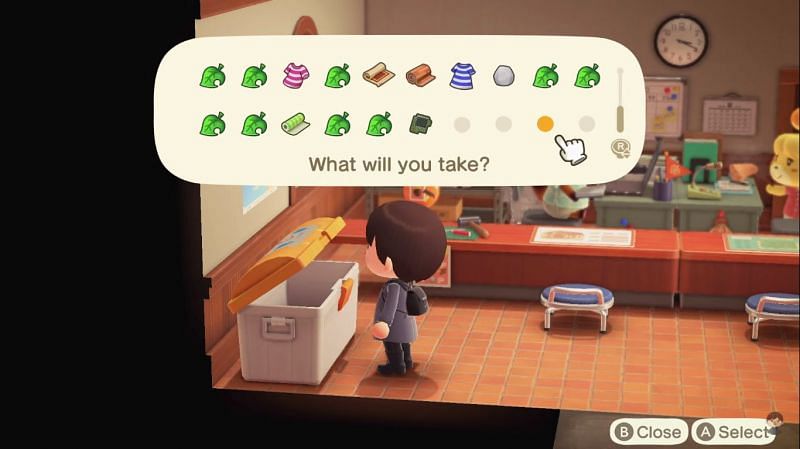 Players can grab items left behind by other players from the dropbox (Image via Animal Crossing world)