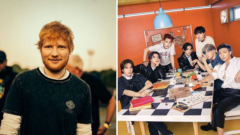 Ed Sheeran thanks BTS as he unlocks a personal achievement (Images via Instagram)