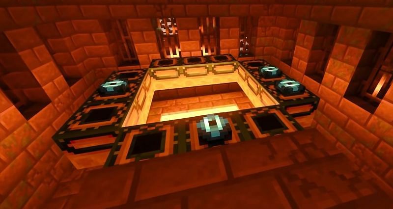 End portal in the game (Image via Minecraft &amp; Chill on YouTube)