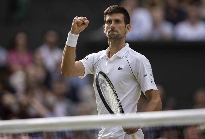 Novak Djokovic at Wimbledon 2021