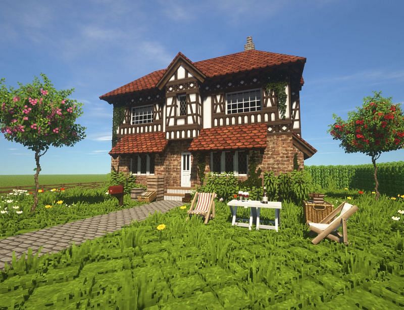 Suburban European House made with Cocricot Mod (Image via u/JustWoofy on Reddit)