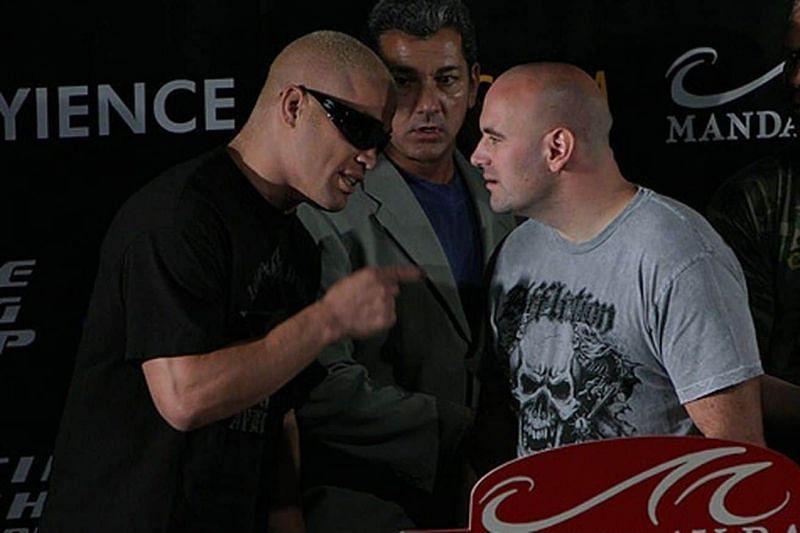 Tito Ortiz and Dana White in a heated argument