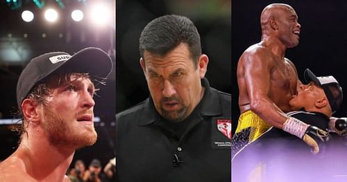 Logan Paul (left); John McCarthy (center); Anderson Silva (right)