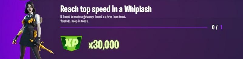 &quot;Reach top speed in a Ferrari 296 GTB&quot; Fortnite Epic challenge (Image via HYPEX/Twitter)